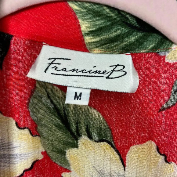 Vintage Red  Hawaiian 2-piece Shorts Set - Picture 4 of 12